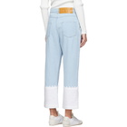 Loewe Blue Embroidered Fisherman Jeans