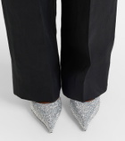 McQueen Skull studded satin pumps