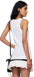 Simone Rocha White Pearl Chain Tank Top