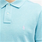 Polo Ralph Lauren Men's Custom Fit Polo Shirt in Turquoise Nova Heather