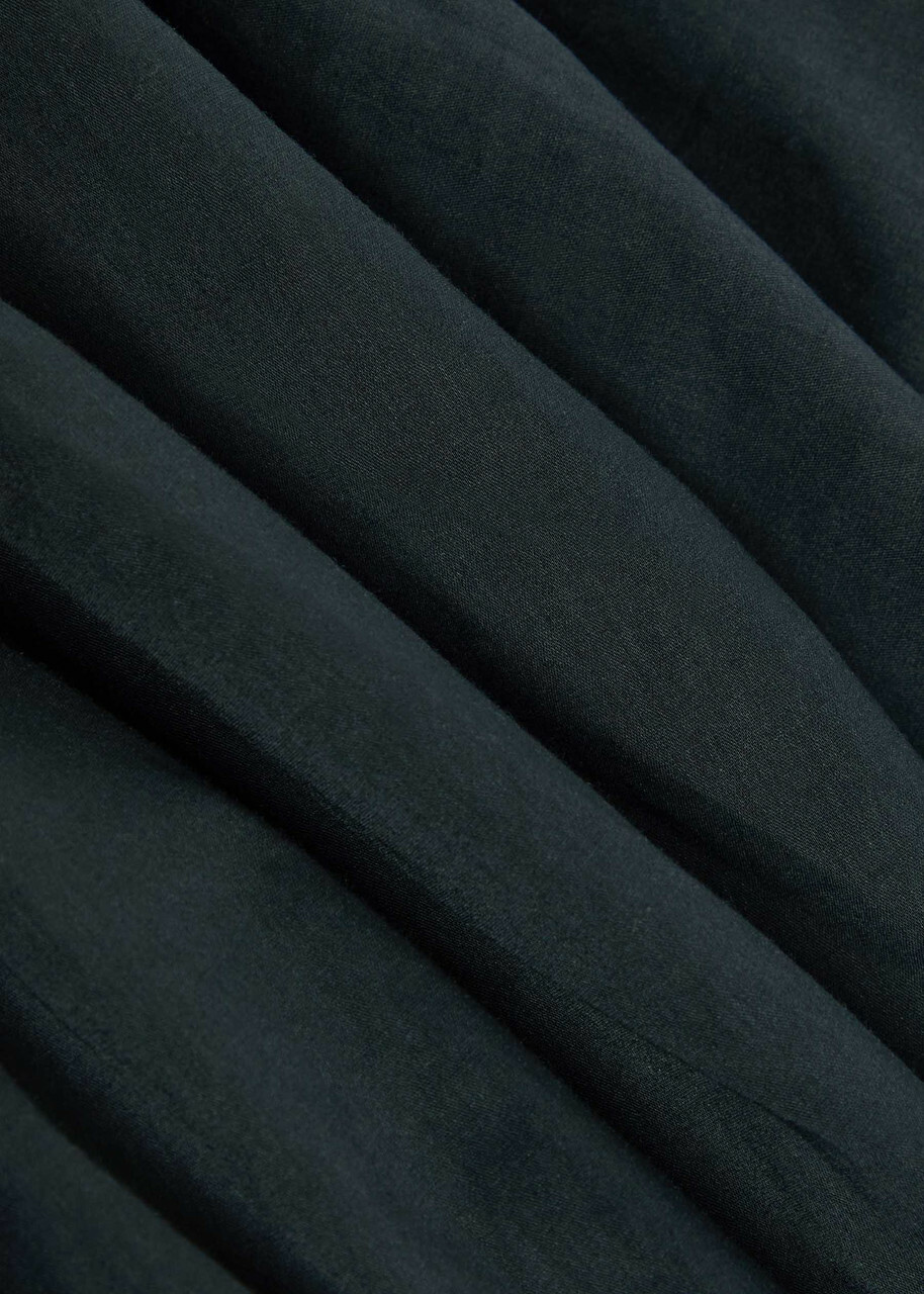 Frame The Poet Gathered Cotton Blouse Navy