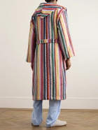Missoni Home - Riverbero Striped Cotton-Terry Hooded Robe - Red