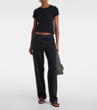 Slvrlake Cropped cotton jersey T-shirt