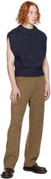 AMOMENTO Brown Mottled Trousers