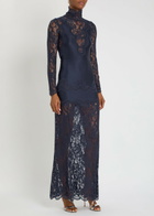 Rabanne Lace Maxi Dress Navy