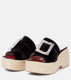 Roger Vivier Embellished platform espadrille sandals