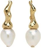FARIS Gold Sprig Perla Earrings