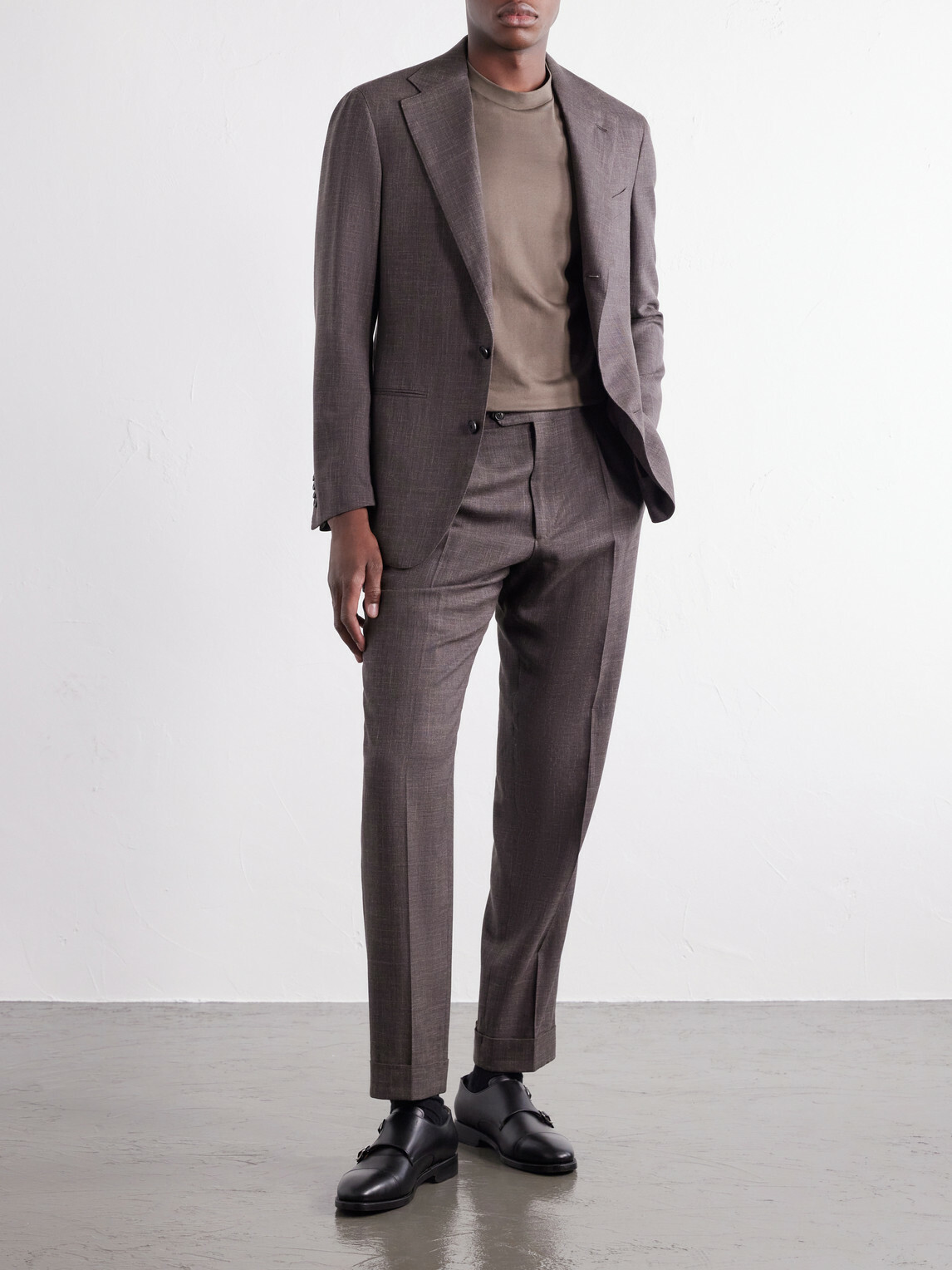 Brioni - Cotton-Jersey T-Shirt - Brown