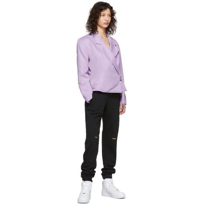 Pyer Moss Purple Wrap Blazer