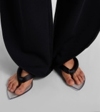 Alaïa Invisible satin thong sandals