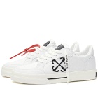 Off-White Women's New Low Vulcanized Canvas Sneakers in White