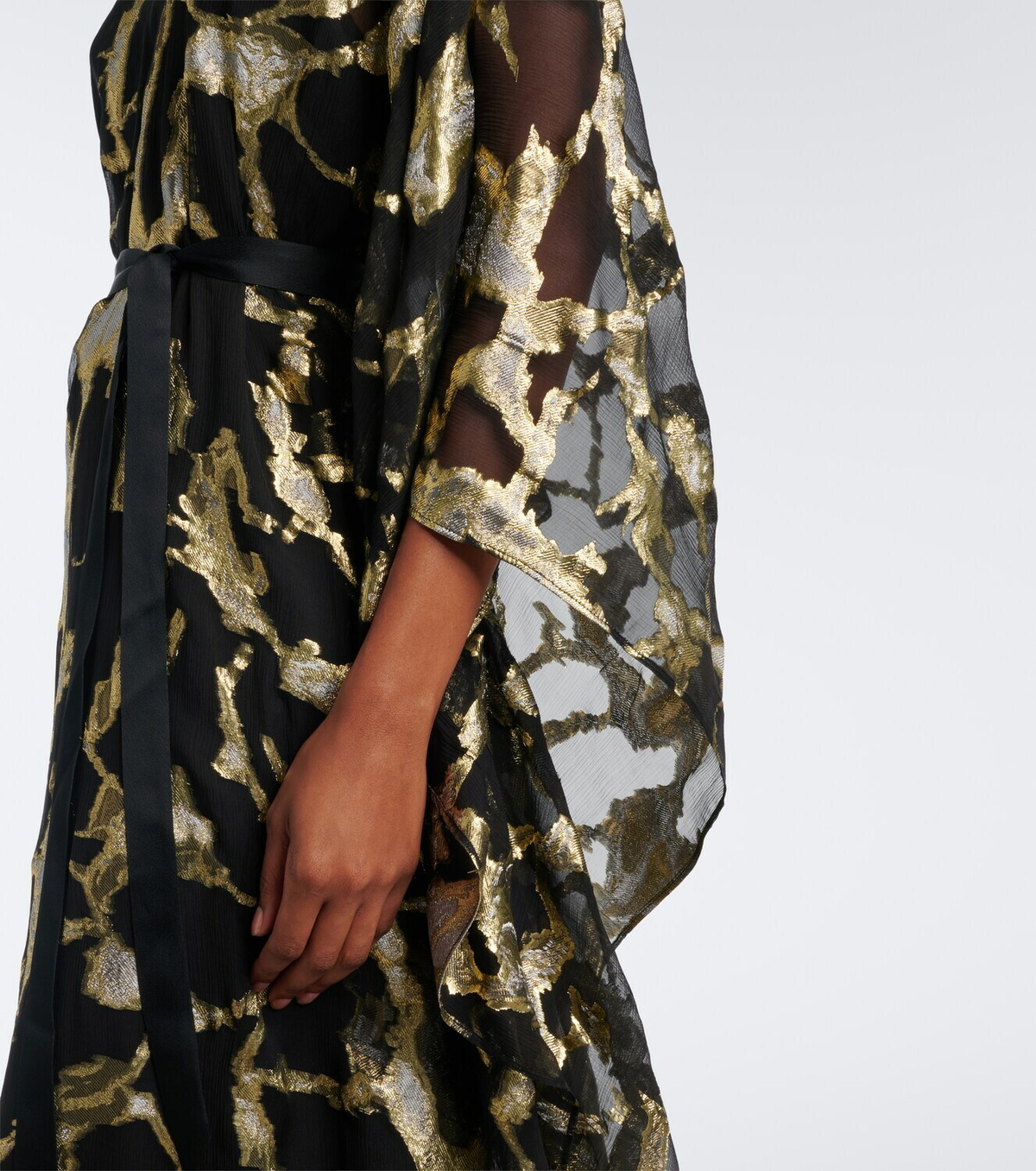 Taller Marmo Kintsugi silk-blend fil coupé kaftan