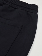 Valentino - Straight-Leg Logo-Print Cotton-Jersey Drawstring Shorts - Blue