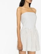 Molly Goddard White Hannah Polka Dot Mini Dress