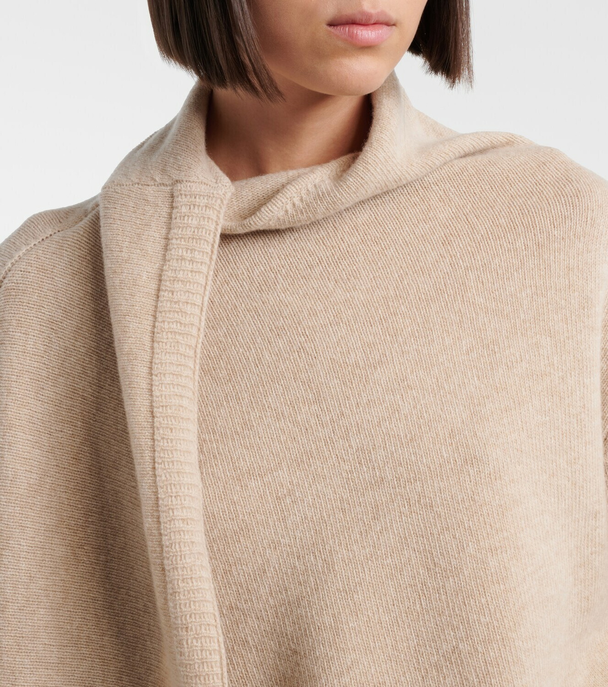 The Attico Scarf-detail virgin wool sweater