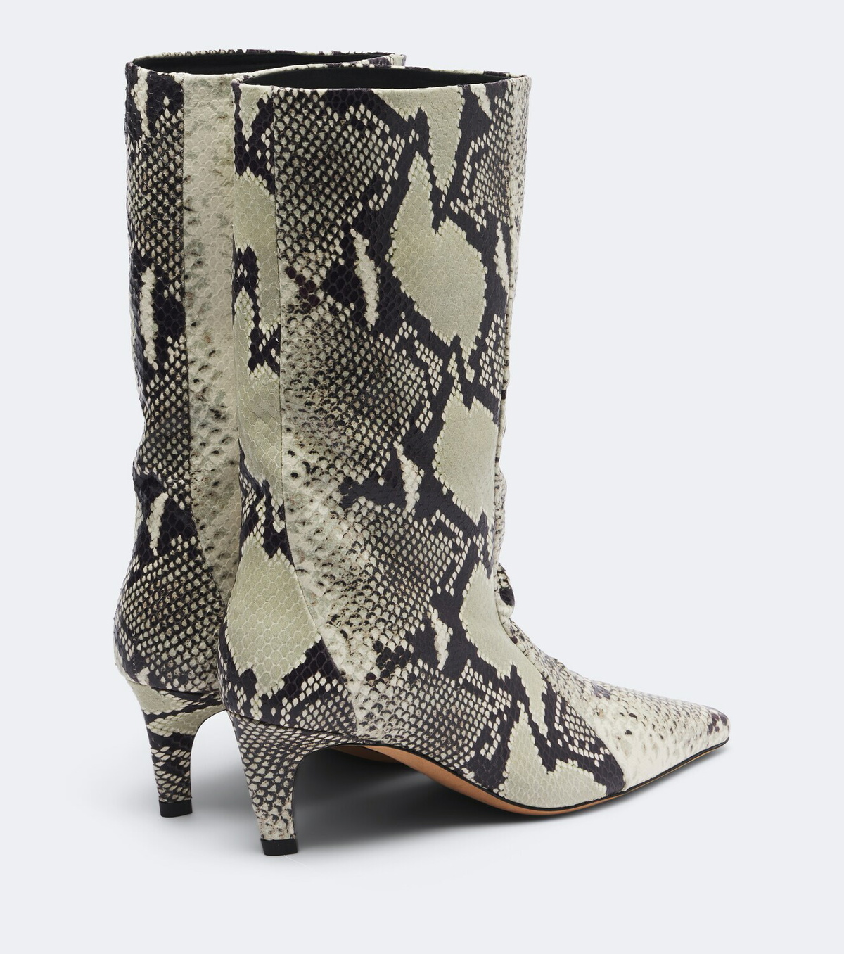 JUDE Cave snake-effect leather ankle boots