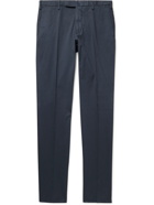 Incotex - Slim-Fit Stretch Cotton and Lyocell-Blend Twill Trousers - Blue