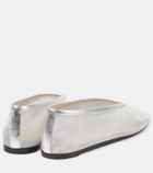 Le Monde Béryl Luna leather-trimmed mesh ballet flats