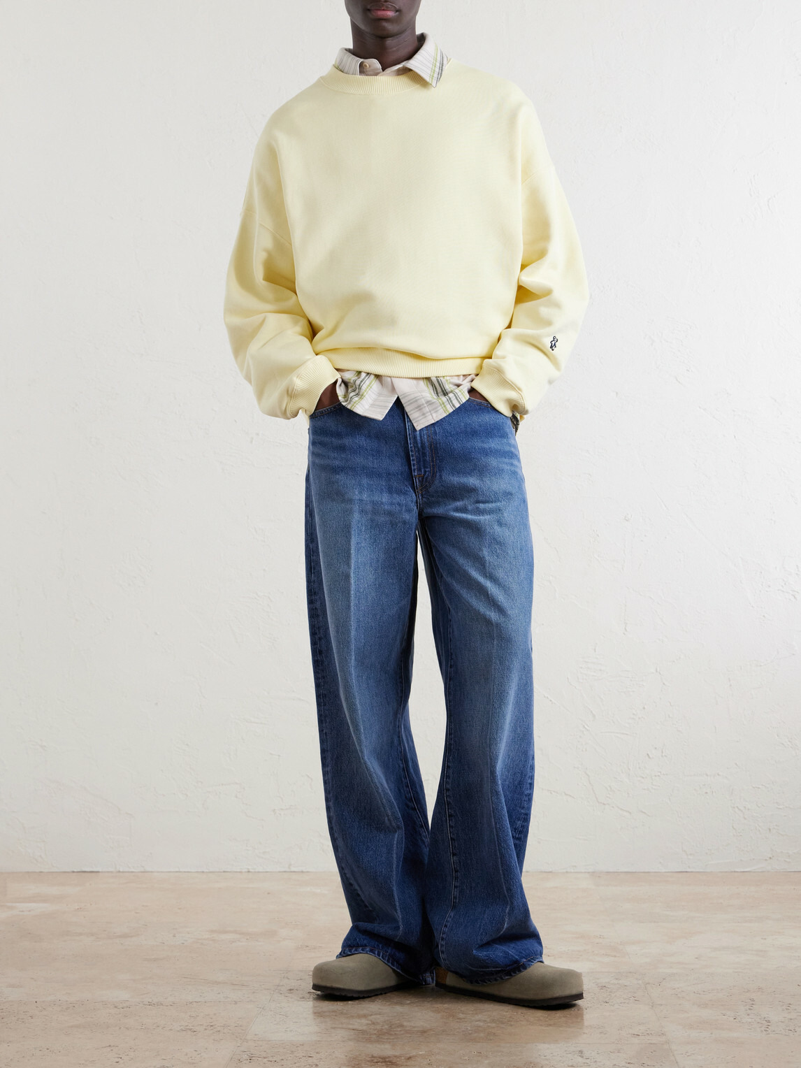 The Elder Statesman - Coast Oversized Cotton-Jersey Sweatshirt - Yellow