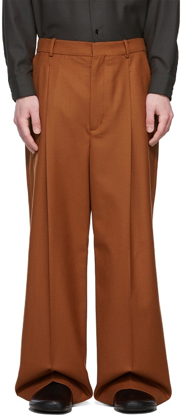 Photo: Hed Mayner Orange Elongated Trousers