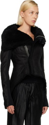 Rick Owens Black Tower Naska Shearling Jacket
