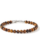 Montblanc - Tiger's Eye and Stainless Steel Beaded Bracelet - Silver