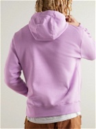 Nike - Sportswear Club Logo-Embroidered Cotton-Blend Jersey Hoodie - Purple
