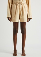 Tekla Unisex Poplin Pyjama Shorts Beige
