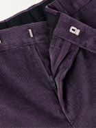 Paul Smith - Slim-Fit Stretch-Cotton Corduroy Suit Trousers - Purple