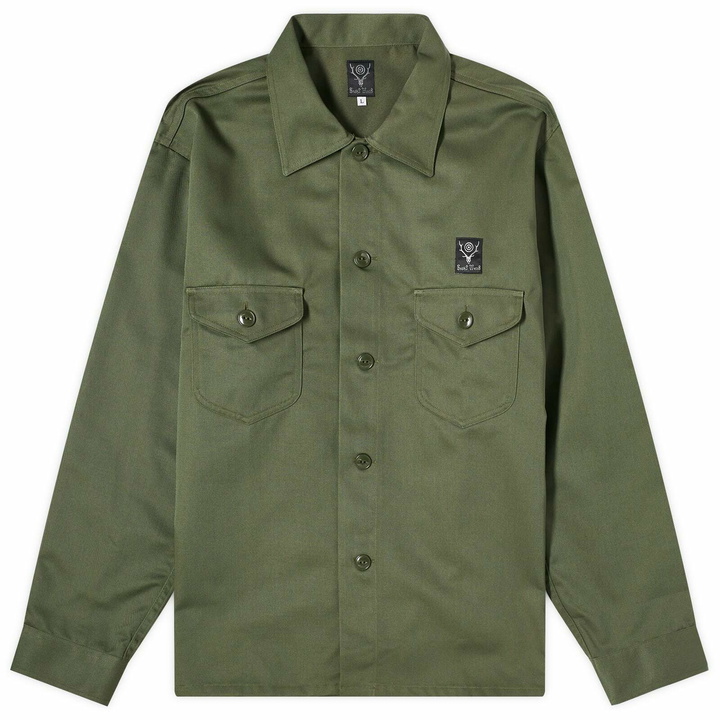 Photo: South2 West8 Men's Smokey Overshirt in Olive