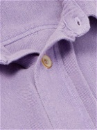 The Elder Statesman - Jupiter Cotton and Silk-Blend Twill Shirt - Purple