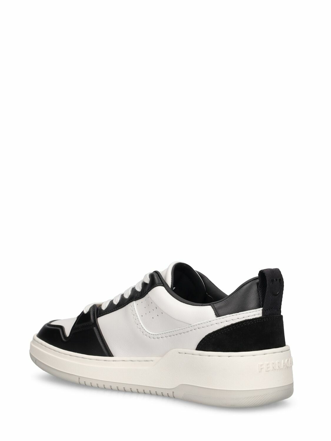 FERRAGAMO - Dennis Leather & Nylon Sneakers Salvatore Ferragamo