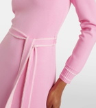Monique Lhuillier Belted knitted midi dress