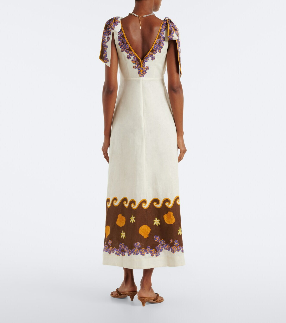 Alémais Island Cove linen midi dress