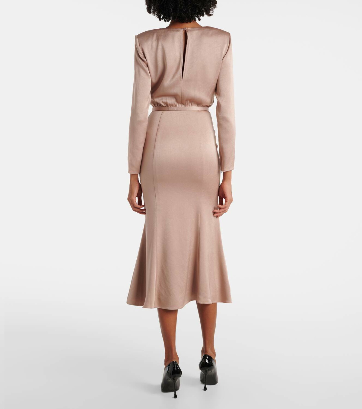 Roland Mouret Belted satin crêpe midi dress Roland Mouret