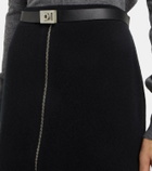 Ferragamo Zip-up belted pencil skirt