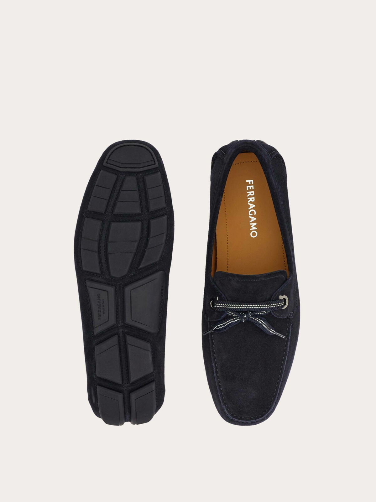 Ferragamo Mens Laced driver in Blue