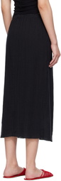 Baserange Black Folio Midi Skirt