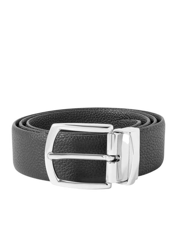 Photo: Anderson's - 3.5cm Full-Grain Leather Belt - Black