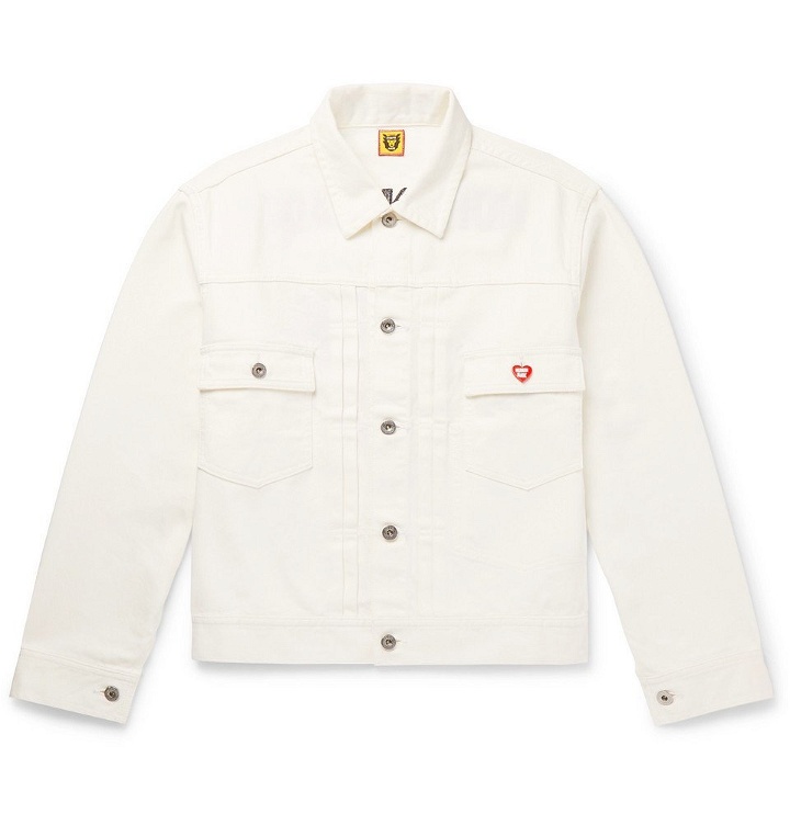 Photo: Human Made - Embroidered Denim Jacket - White