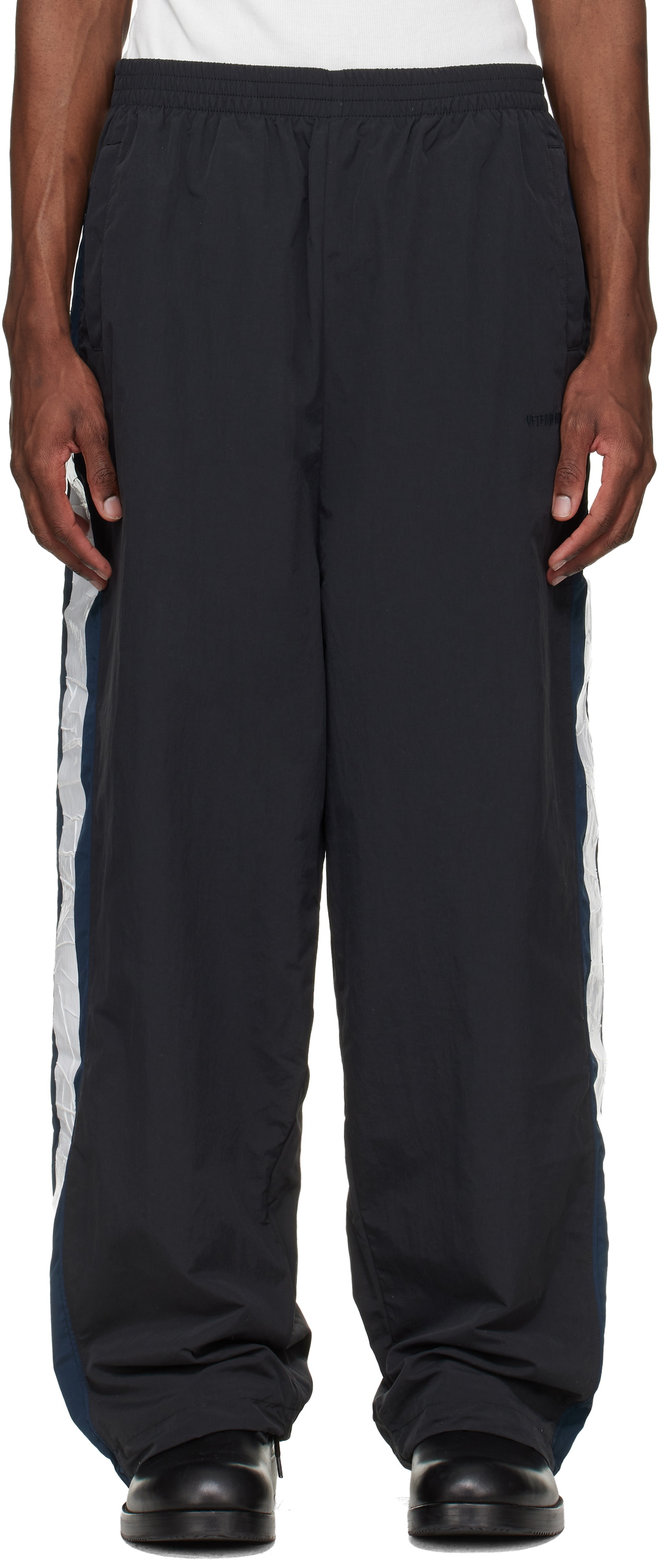 Vetements Navy Reebok Edition Reworked Biker Track Pants Vetements