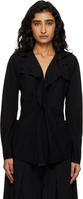 Photo: Junya Watanabe Black Georgette Blazer