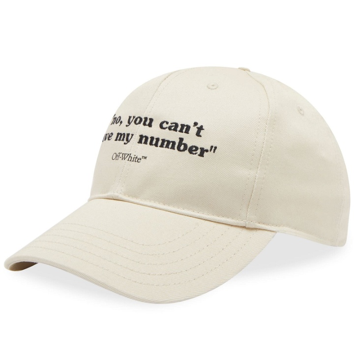 Photo: Off-White Women's Quotes Baseball Cap in Beige