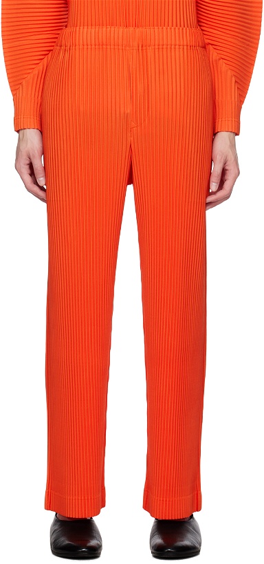 Photo: HOMME PLISSÉ ISSEY MIYAKE Orange Monthly Color August Trousers