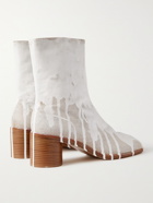 MAISON MARGIELA - Tabi Painted Linen Boots - White