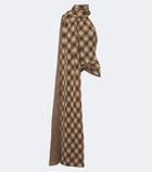 Aya Muse Kae scarf-detail plaid halterneck top