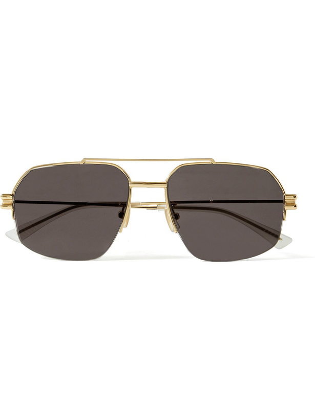 Photo: Bottega Veneta - Aviator-Style Gold-Tone Sunglasses