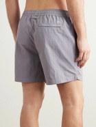 Mr P. - Straight-Leg Mid-Length Garment-Dyed Swim Shorts - Purple
