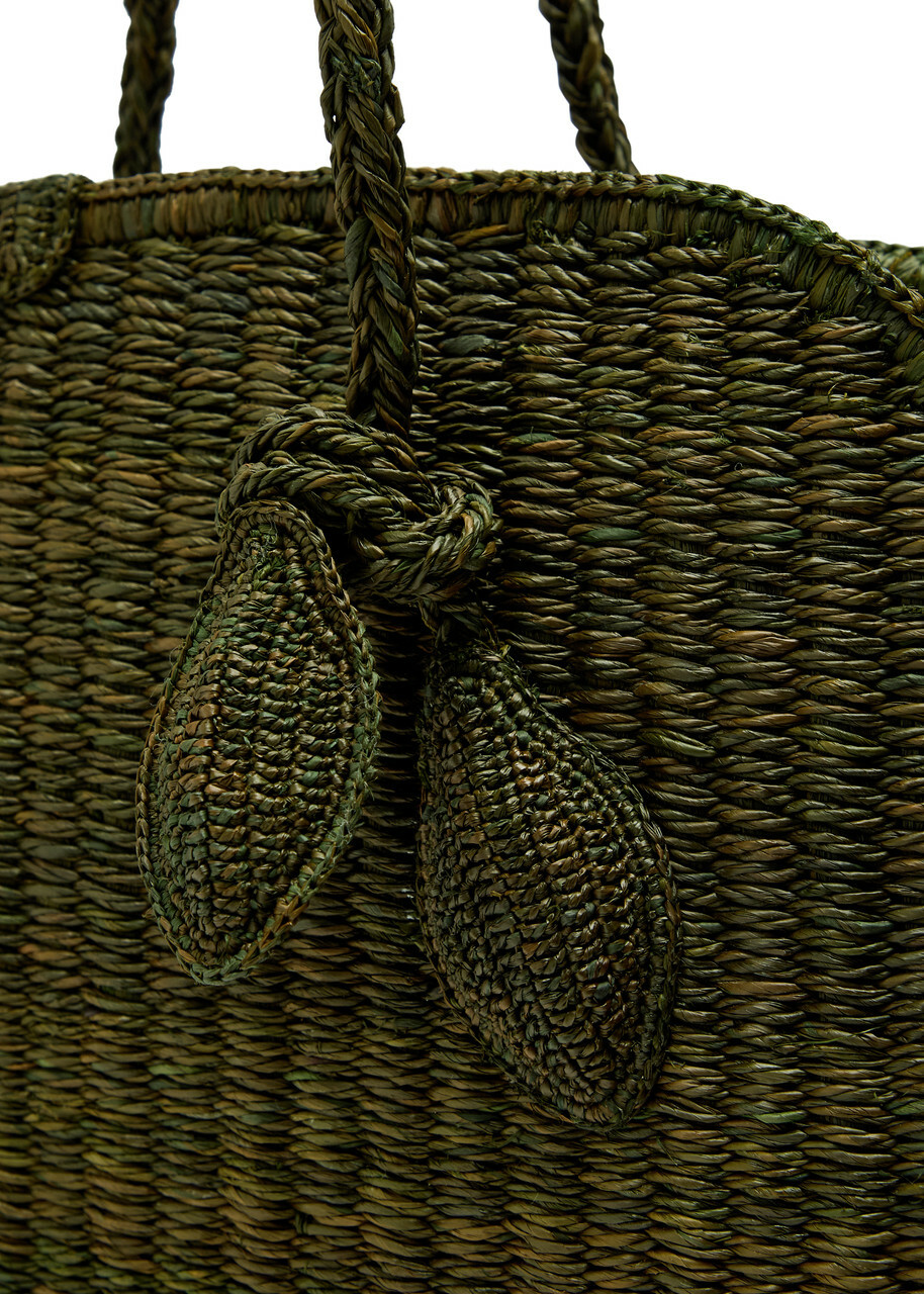 Jacquemus Le Turismo Raphia Raffia Tote bag - Green - One Size