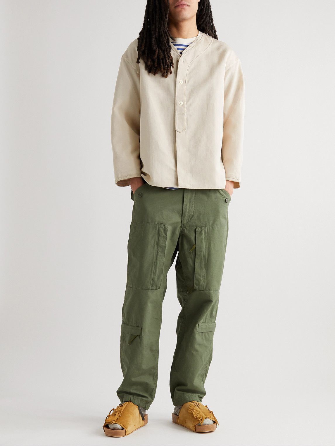 Visvim - Dugout Wool, Cotton and Linen-Blend Shirt - Neutrals Visvim
